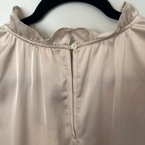Satin High Neck Ruffle Blouse - Picture 4 of 5